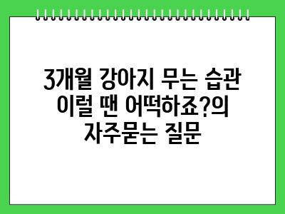 3개월 강아지 무는 습관 이럴 땐 어떡하죠?