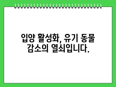유기 동물 해결방안 이대로 가다간 큰일납니다.