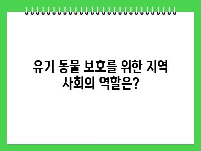 유기 동물 해결방안 이대로 가다간 큰일납니다.