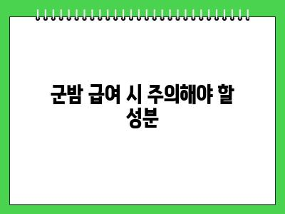 강아지 군밤 먹어도 될까? 급여 시 주의사항