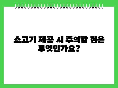 강아지 소고기 먹어도 되나요? 제발 이거 모르면 주지마세요