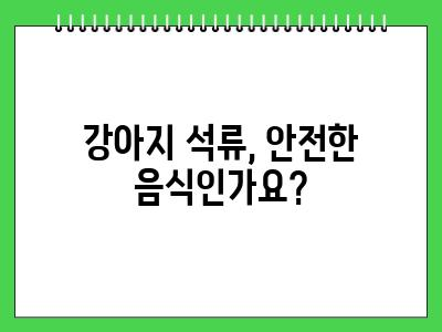 강아지 석류 먹어도 되나요? 주의사항