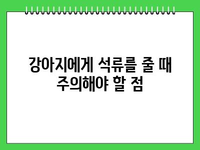 강아지 석류 먹어도 되나요? 주의사항