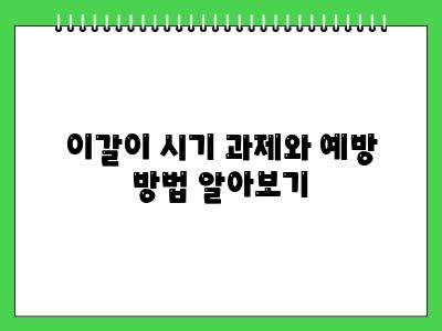 강아지 이빨 빠짐, 이갈이 시기와 순서 알아봐요