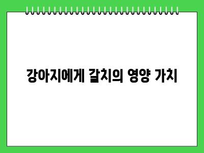 강아지 갈치 먹어도 되나요?