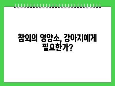 강아지 참외 먹어도 되나요?