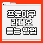 프로야구 라디오 중계